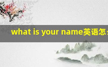 what is your name英语怎么读